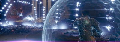 Captura de pantalla cinemática de Saros.