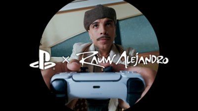 Raul Alejandro holding a DualSense controller