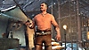 《Red Dead Redemption》螢幕截圖，呈現角色站在帳篷旁邊