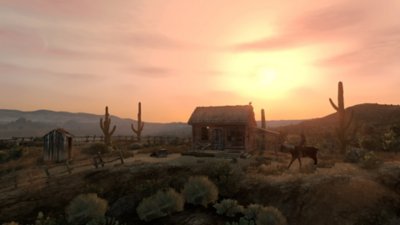 Red Dead Redemption screenshot showing an isolated shack
