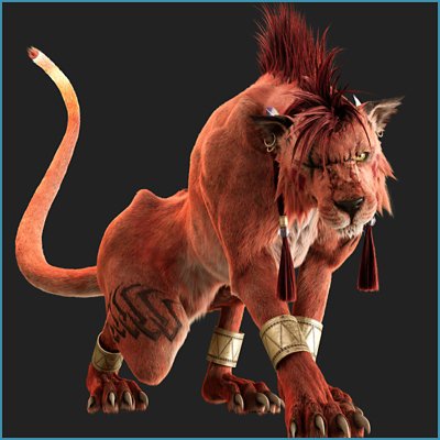 صورة فنية أساسية من لعبة Final Fantasy VII Rebirth تعرض شخصية Red XIII.