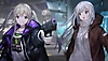 Screenshot van Relayer met daarop twee personages die bekendstaan als Starchildren
