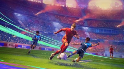 Rematch hero artwork showing players competing for the ball