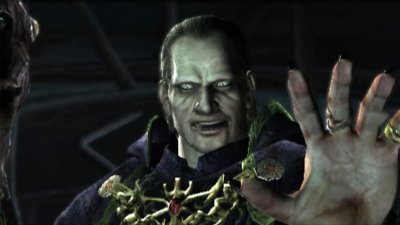 Resident Evil – snímka obrazovky s Osmundom Saddlerom
