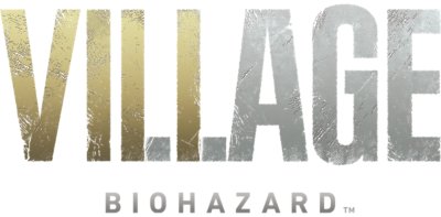 『バイオハザード ヴィレッジ』のゴールドとグレーのロゴ