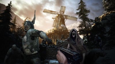 Resident Evil Village screenshot showing gameplay from new The Mercenaries Additional Orders content in the Winters' Expansion