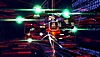 Rez Infinite – skjermbilde av spilleren som slåss mot bossen i Area 1