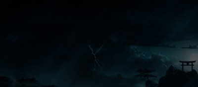 Captura de ecrã de Rise of the Ronin: Fundo com nuvens
