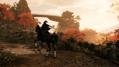 Rise of the Ronin - Capture d'écran d'un personnage à cheval