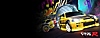 Rocket League - key-art van seizoen 8 met een geel met zwarte Honda Civic Type R
