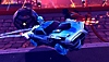 Екранна снимка на Rocket League показваща синя кола