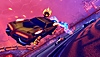 Captura de tela de Rocket League mostrando um carro vermelho