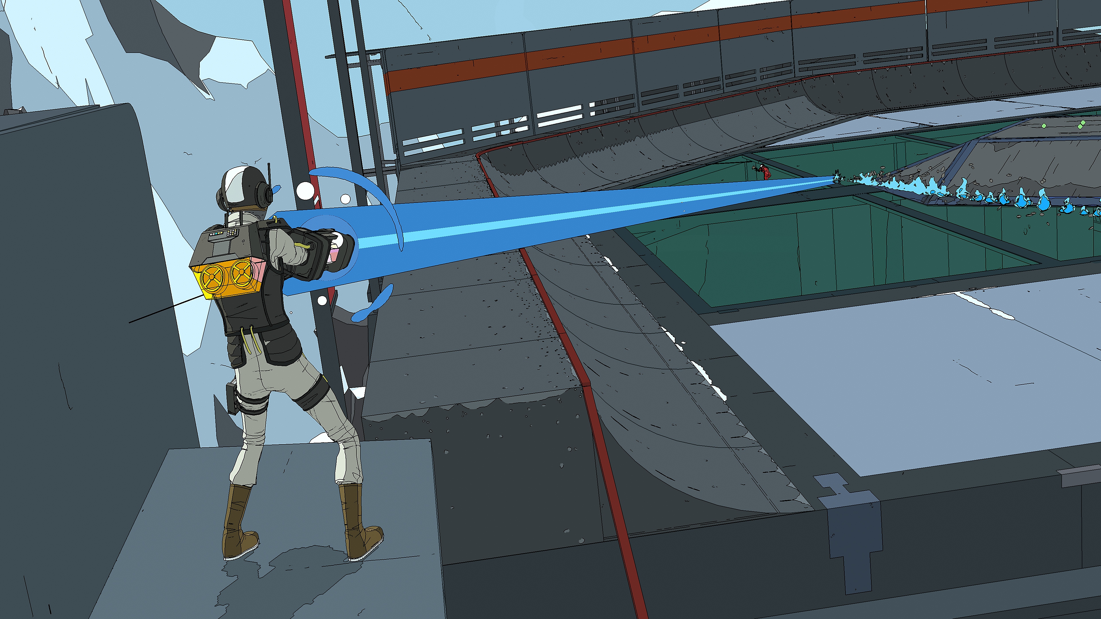 لقطة شاشة للعبة Rollerdrome تعرض معركة في ساحة قتال