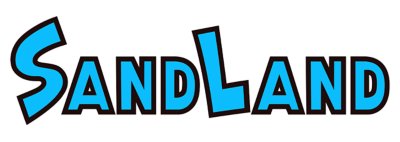 Logotipo de Sand Land en azul