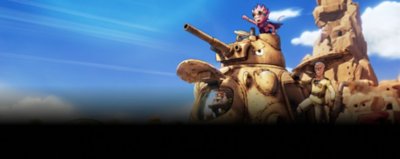 Sand Land key art featuring characters getting ready to fight.