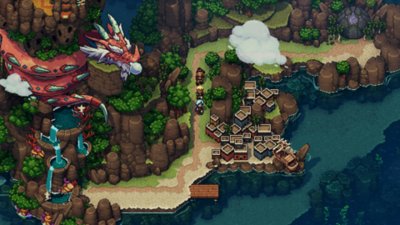 sea of stars characters moving around an over-world screenshot