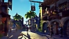Sea of Thieves screenshot showing a street scene outside a tavern