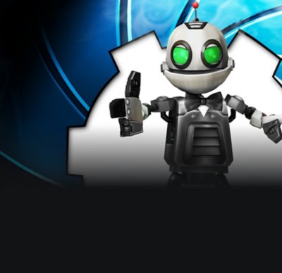 Secret Agent Clank key art showing a robot posing.