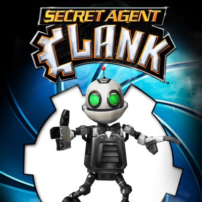 Arte promocional de Clank: Agente Secreto que muestra a un robot en pose.