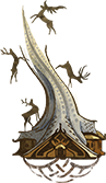small conical house with wavey chimney