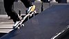 Captura de pantalla de Session: Skate Sim que muestra a un skater grindando en un saliente