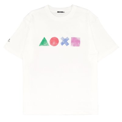 シェイプス プリントTシャツ (おとな) / PlayStation ホワイト Gallery Image 1