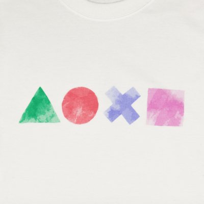 シェイプス プリントTシャツ (おとな) / PlayStation ホワイト Gallery Image 3
