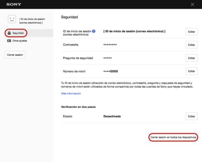 cerrar sesión en PSN en todos los dispositivos