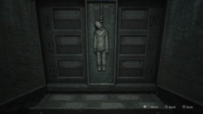 Silent Hill 2, snimka zaslona koja prikazuje zagonetku vješala