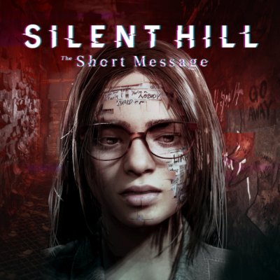 Silent Hill: The Short Message – Key-Art der Protagonistin, auf deren Gesicht Nachrichten geschrieben stehen.
