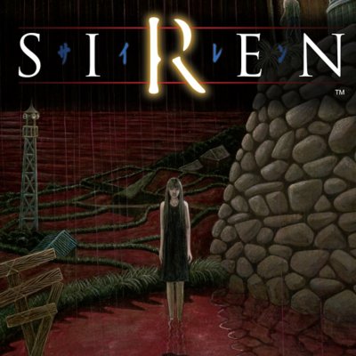 Siren key art showing a character standing near a stone structure.