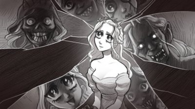 Slay the Princess - The Pristine Cut hero artwork showing the princess in a variety of forms