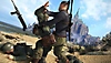 Sniper Elite 5 – снимок экрана, на котором изображен рукопашный бой