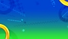 Fundo de Sonic Origins - gradiente em azul e verde com formato anelar