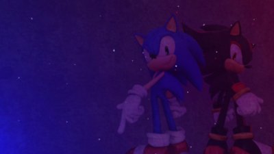 Arte do destaque de fundo de Sonic X Shadow Generations