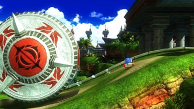 Sonic X Shadow Generations – posnetek zaslona kaže Sonica na 2D nivoju