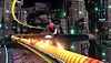 Sonic X Shadow Generations – Capture d’écran montrant Shadow qui glisse sur un rail coloré