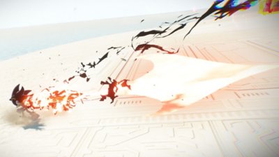 Captura de pantalla de Sonic X Shadow Generations que muestra a Shadow atacando con una habilidad de fuego