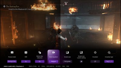 ميّزة Black Equalizer مُفعّلة على BRAVIA9