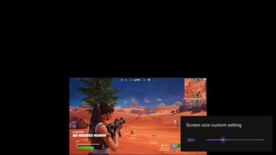 ميّزة ضبط حجم الشاشة مُفعّلة على BRAVIA9
