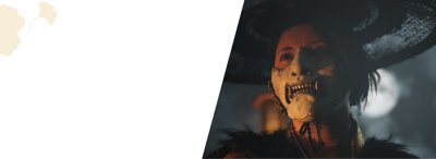 Close-up of Atsu, the protagonist of Ghost of Yōtei, wearing a traditional warrior mask