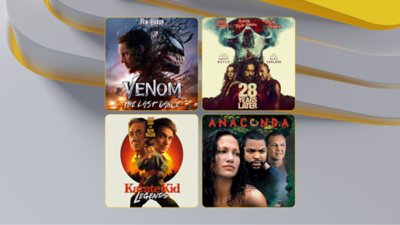Sony Pictures Core image block with variety of movies available on the service