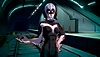Soul Hackers 2 screenshot showing a character standing on the train tracks of a metro station