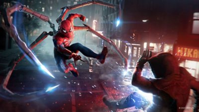 Marvel's Spider-Man 2 screenshot showing Pete in combat