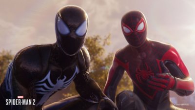 Captura de pantalla del dúo de la historia de Marvel's Spider-Man 2 