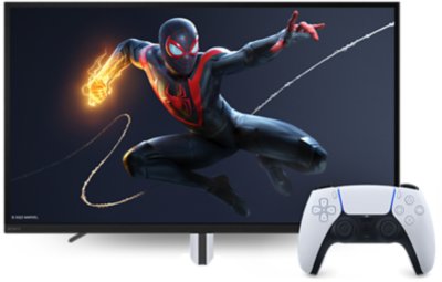 Spider-Man Miles Morales mit INZONE-Monitor und DualSense
