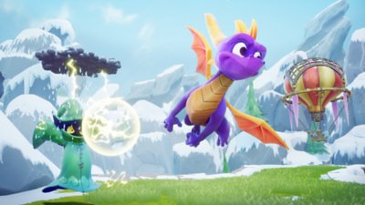 Spyro: Reignited Trilogy – skärmbild som visar Spyro flygandes