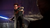 Snímek obrazovky ze hry STAR WARS Jedi: Fallen Order, na kterém jsou Cal Kestis a BD-1.