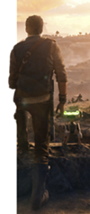 Star Wars Jedi: Survivor-afbeelding van Cal die uitkijkt op een oranje landschap