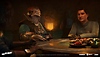 لقطة شاشة من لعبة Star Wars Outlaws تعرض طاولة لعب وكائن فضائي يتولى إدارتها